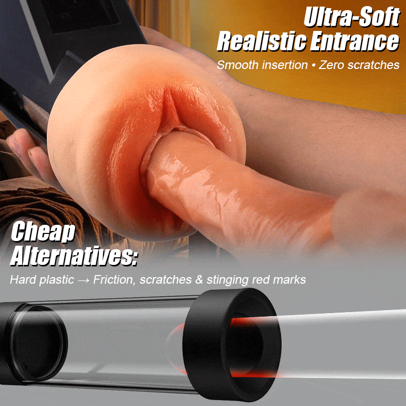 Flesh-like Sleeve Long-lasting Suction Clear Guidance Automatic Male Masturbator