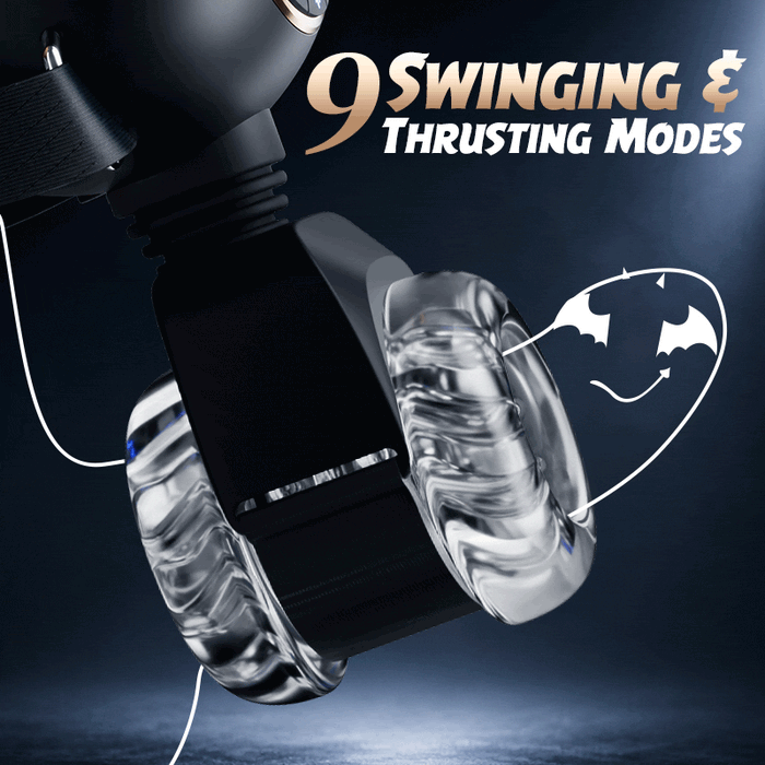 Hazel - Wearable Male Masturbator 3-in-1 9 Thrusting Rotating Vibrating Sex Toy for Men Stroker