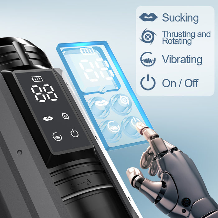 King -Powerful Suction 360° Deep Tight Wrapping Easy to Clean Masturbator