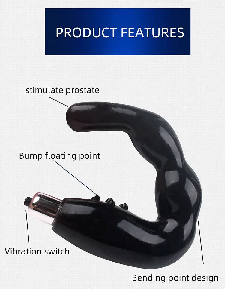C-type G-spot Prostate Massager For Men U-type Vestibular Vibration Orgasm Masturbator Fun Electric Vestibular Plug