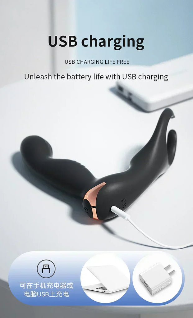 Anal Plug Pull Prostate Massager Wireless Remote Control Double Shock Sex Masturbator Adult Products