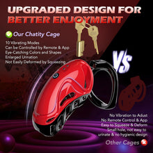 Load image into Gallery viewer, APP Remote Control Male Chastity Devices Sissy Cock Cage with 10 Vibrations