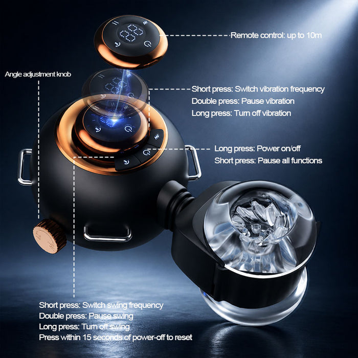 Hazel - Wearable Male Masturbator 3-in-1 9 Thrusting Rotating Vibrating Sex Toy for Men Stroker