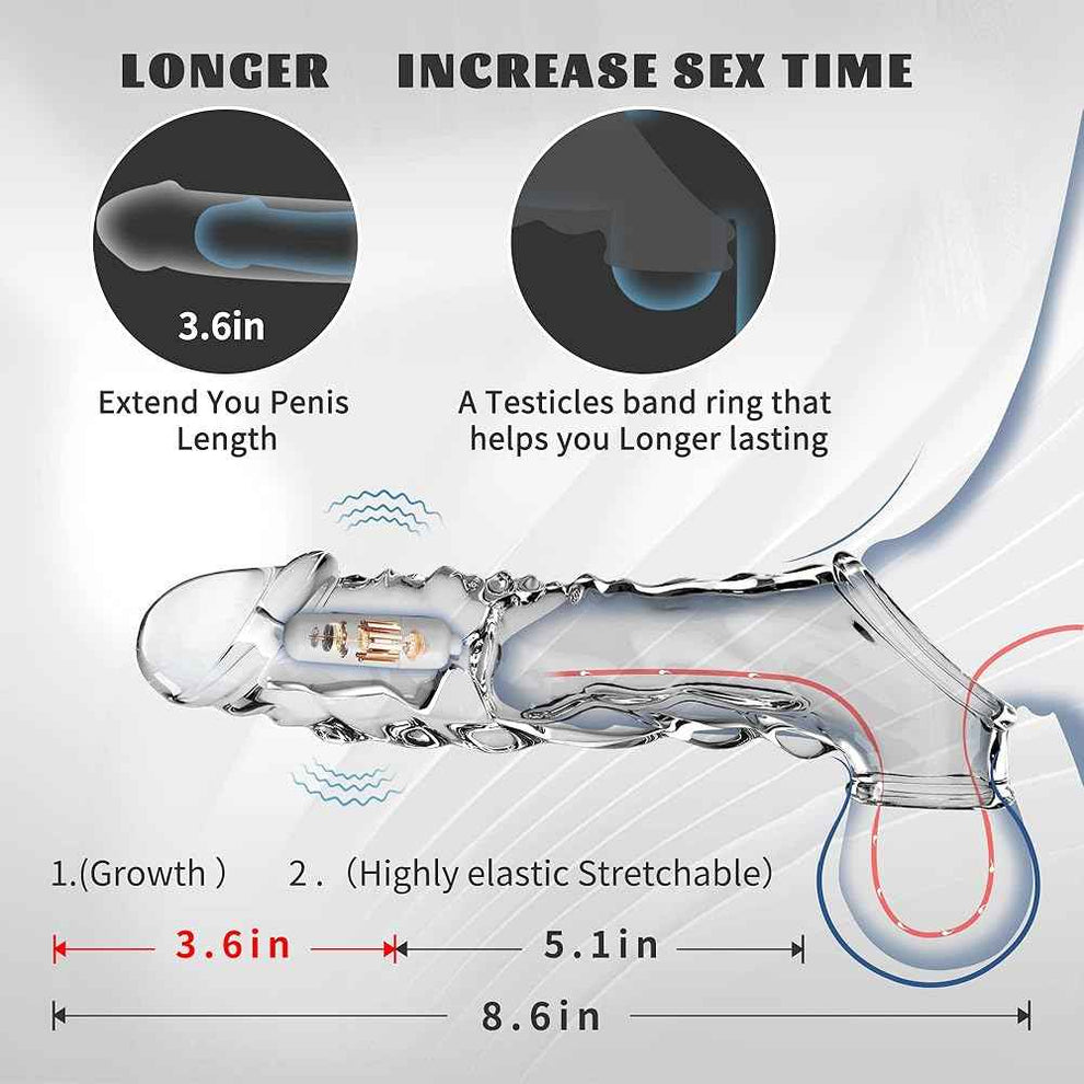 Double Signal Vibrating Penis Sleeve Cock Ring